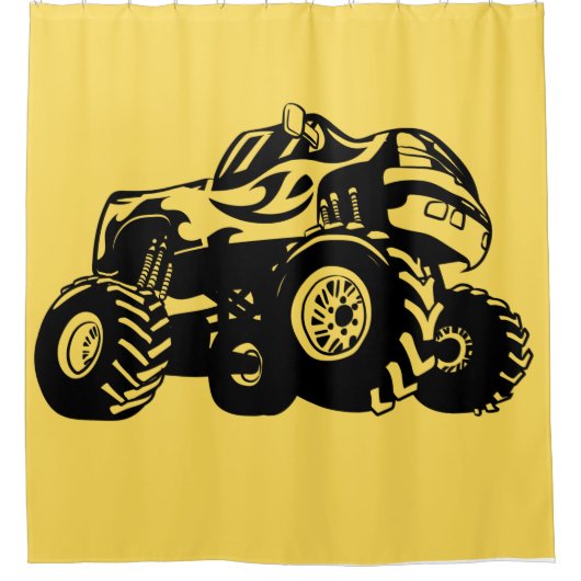 Gelb- und Schwarzkronenduschvorhang Duschvorhang (Vorderseite)