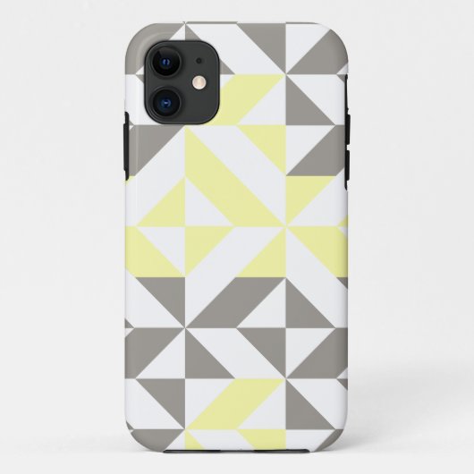 Gelb und silber Geometric ZigZag Case-Mate iPhone Hülle (Rückseite)