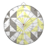 Gelb und silber Geometric ZigZag Dartscheibe (vorne)