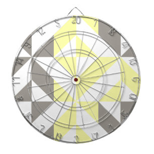 Gelb und silber Geometric ZigZag Dartscheibe