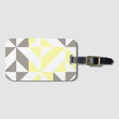 Gelb und silber Geometric ZigZag Gepäckanhänger (Vorderseite (Horizontal))