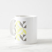 Gelb und silber Geometric ZigZag Kaffeetasse (Vorderseite Links)