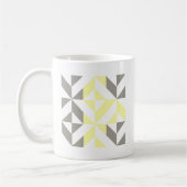 Gelb und silber Geometric ZigZag Kaffeetasse (Links)