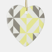Gelb und silber Geometric ZigZag Keramik Ornament (Rechts)