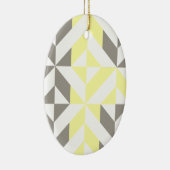 Gelb und silber Geometric ZigZag Keramik Ornament (Rechts)