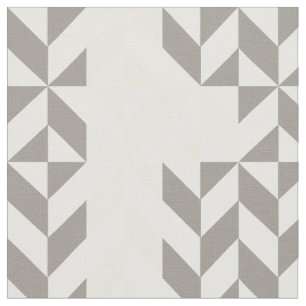 Gelb und silber Geometric ZigZag Stoff