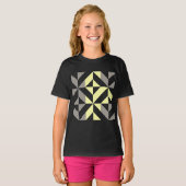Gelb und silber Geometric ZigZag T-Shirt (Vorne ganz)