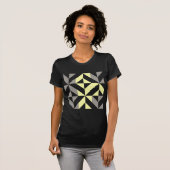 Gelb und silber Geometric ZigZag T-Shirt (Vorne ganz)