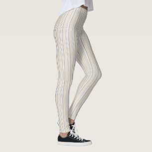 Gelb- und Tan-Streifenmuster Leggings