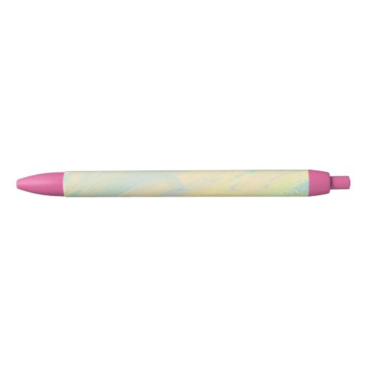 Gelb und Türkis Spaß Kugelschreiber (Vorderseite)