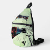 Gelb- und Türkiszug Crossbody Bag (Rechte Ecke)