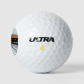 Gelb- und Türkiszug Golfball (Logo)
