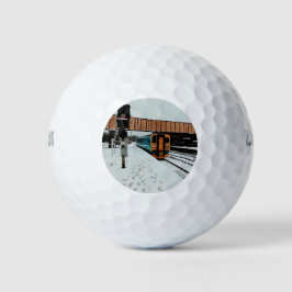 Gelb- und Türkiszug Golfball
