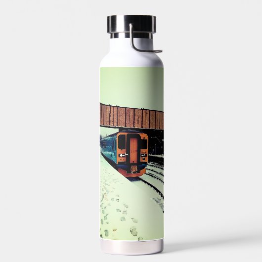 Gelb- und Türkiszug Trinkflasche (Links)