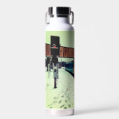 Gelb- und Türkiszug Trinkflasche (Vorne)