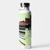 Gelb- und Türkiszug Trinkflasche (Rechts)