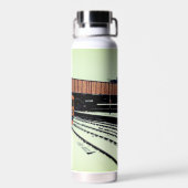 Gelb- und Türkiszug Trinkflasche (Rückseite)