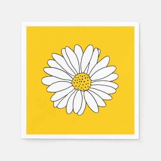 Gelb und Weiß 2 Serviette (Vorderseite)