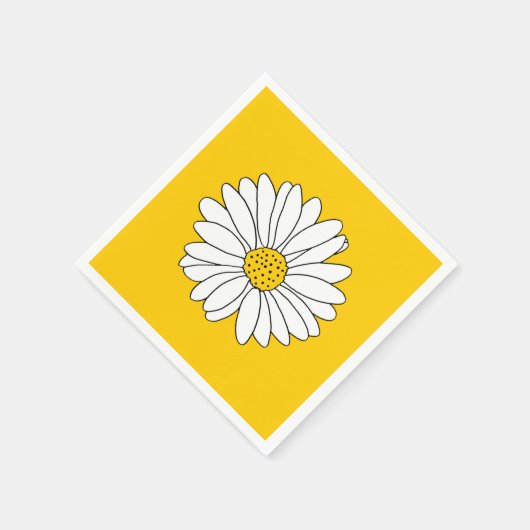 Gelb und Weiß 2 Serviette (Ecke)