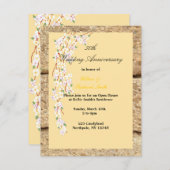 Gelb und Weiß Blossom 50 Jahre alt Einladung (Vorne/Hinten)
