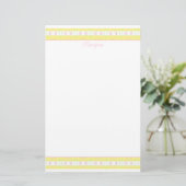 Gelb und Weiß Briefpapier (Stehend Vorderseite)