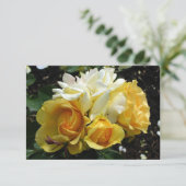 Gelb und Weiß Dankeskarte (Stehend Vorderseite)