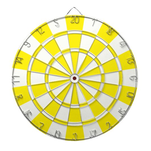 gelb und weiß dartscheibe (vorne)