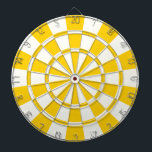 Gelb und Weiß Dartscheibe<br><div class="desc">Gelb-weiß-matte</div>