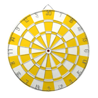 Gelb und Weiß Dartscheibe