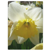 Gelb und Weiß Frühlingsblüte Klemmbrett (Rückseite)