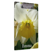 Gelb und Weiß Frühlingsblüte Klemmbrett (Rechts)