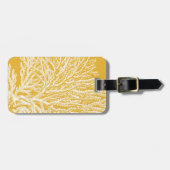 Gelb und Weiß Gepäckanhänger (Vorderseite horizontal)