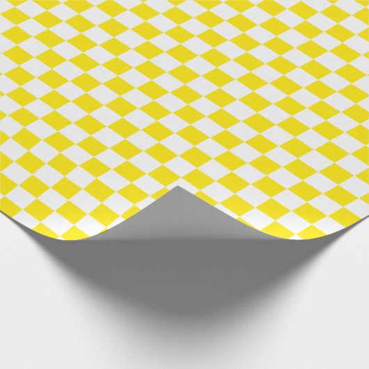 Gelb und Weiß Geschenkpapier (Ecke)