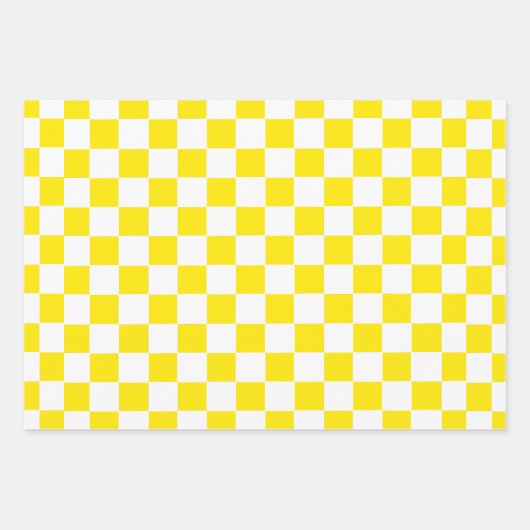 Gelb und Weiß Geschenkpapier Set (Vorderseite 2)