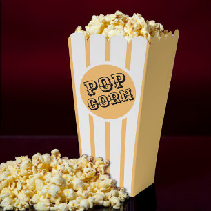 Gelb und weiß gestreifter Film Popcorn Geschenkschachtel
