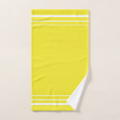 Gelb und weiß gestrichen badhandtuch set (Handtuch)