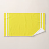 Gelb und weiß gestrichen badhandtuch set (Handtuch)