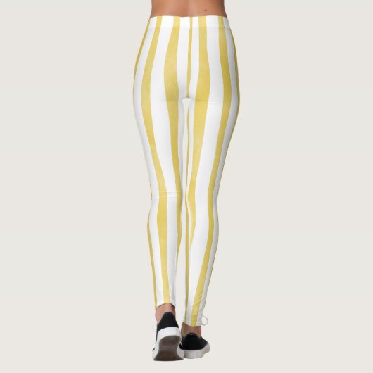 Gelb und weiß gestrichen leggings (Rückseite)