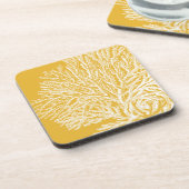 Gelb und Weiß Getränkeuntersetzer (Linke Seite)