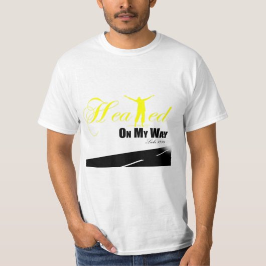 Gelb und Weiß, "heilte auf meiner Weise" Shirt (Vorderseite)