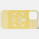 Gelb und Weiß in Französisch ruhig und ruhig bleib Case-Mate iPhone Hülle (Rückseite (Horizontal))