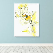 Gelb und Weiß Leinwanddruck (Insitu (Holzboden))