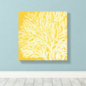 Gelb und Weiß Leinwanddruck (Insitu (Holzboden))