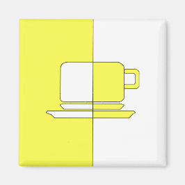 Gelb und Weiß Magnet