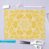 Gelb und Weiß Mandala - Loergano in Honig Seidenpapier (Handwerk)