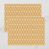 gelb und weiß mit einem aufwändigen Farbton Postkarte (Vorne/Hinten)