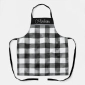 Gelb und Weiß mit Karierter Wasserfarbe Schürze (Vorderseite)