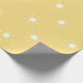 Gelb und weiß mit Sternen Geschenkpapier (Ecke)