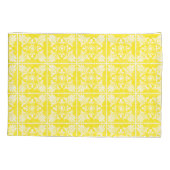 Gelb und Weiß - Mittelmeer - Gemustert Kissenbezug (Rückseite-Links)