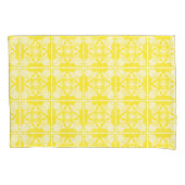 Gelb und Weiß - Mittelmeer - Gemustert Kissenbezug (Vorderseite-Links)